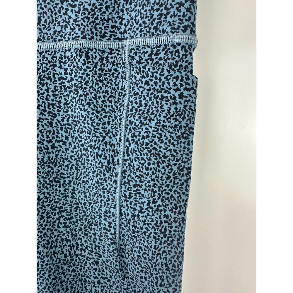Athleta Salutation Stash Pocket II Textured 7/8 Tight Blue Cheetah Plus Size 2X - Picture 10 of 12